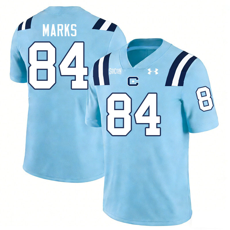 The Citadel Bulldogs #84 Jihad Marks College Football Jerseys,Uniforms-Light Blue